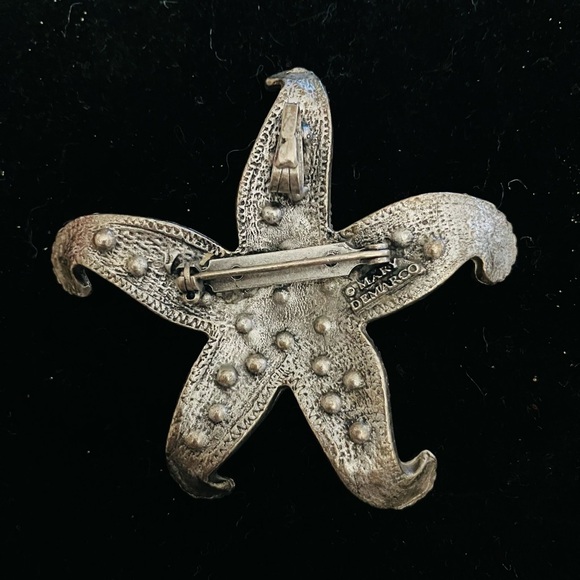 Mary Demarco Vintage Starfish Brooch Pin/Pendant with Crystals - Picture 5 of 8